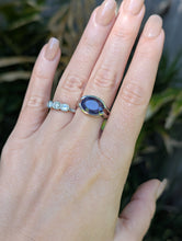 Load image into Gallery viewer, Vintage 1980s tanzanite silver ring
