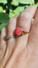 Load image into Gallery viewer, Australian Opal doublet c1930s rosey 9ct gold ring
