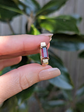Load image into Gallery viewer, Modernist c1970 Garnet ring in 14ct
