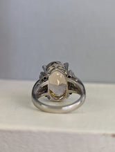 Load image into Gallery viewer, Golden Beryl and diamond platinum cocktail ring
