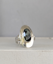 Load image into Gallery viewer, Mid century German oval shield spinel in 835 silver
