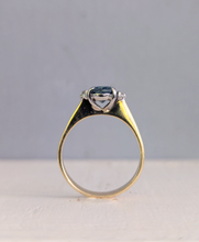 Load image into Gallery viewer, Tantalising parti sapphire &amp; diamonds in 18ct yellow gold c1970s ring
