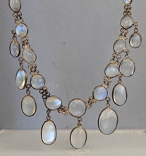 Load image into Gallery viewer, Antique Moonstone necklace sterling silver
