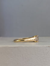 Load image into Gallery viewer, Square cut pale pink Harts Ranges zircon in vintage 9ct
