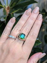 Load image into Gallery viewer, 1980s tourmaline and diamond ring in 9ct gold white gold
