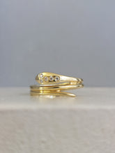 Load image into Gallery viewer, Heavy Vintage Italian Snake ring set with Goshenite 18ct
