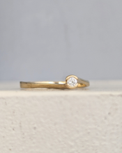 Load image into Gallery viewer, Delicate diamond bypass 9ct yellow gold
