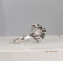 Load image into Gallery viewer, Vintage c1970s Silver Australian sapphire flower cluster
