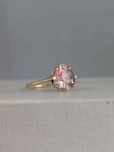 Load image into Gallery viewer, Baby pink natural tourmaline in vintage 9ct yellow and white gold
