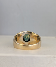 Load image into Gallery viewer, Glowing 2.05ct Australian parti sapphire &amp; diamond 9ct band c1980s
