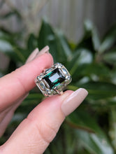 Load image into Gallery viewer, 'Monets Gardens' French made green spinel silver ring c1930s

