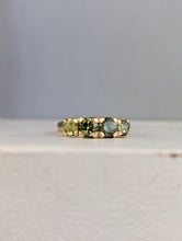 Load image into Gallery viewer, Luminous Australian Parti Sapphire band 9ct gold
