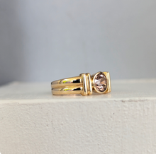 Load image into Gallery viewer, Warm radiant Harts Ranges zirocon in vintage 9ct yellow gold.
