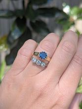 Load image into Gallery viewer, Deep ocean blue Australian sapphire in 9ct claw setting c1980s
