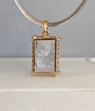 Load image into Gallery viewer, Vintage rose quartz gold pendant 9ct
