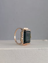Load image into Gallery viewer, Incredible indicolite tourmaline ring c1940s 14ct
