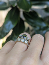 Load image into Gallery viewer, Vintage Sapphire and Diamond ring c1970 in 18ct Yellow and White Gold.
