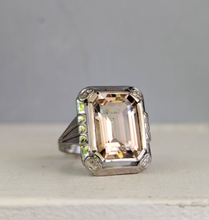 Load image into Gallery viewer, 'Helen of Troy' golden topaz in heavy white gold 14ct setting.
