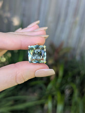 Load image into Gallery viewer, Refreshing prasiolite in vintage sterling silver cocktail ring
