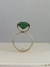 Load image into Gallery viewer, Architectural minimalist Tourmaline ring 9ct yellow gold
