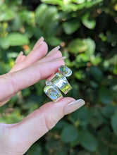 Load image into Gallery viewer, 'All wrapped up' vintage aquamarine cabochon ring in sterling silver.
