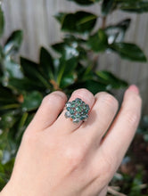 Load image into Gallery viewer, Vintage c1970s Silver Australian sapphire flower cluster
