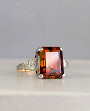 Load image into Gallery viewer, Art Deco c1930 zircon and diamond in 18ct yellow and white gold ring
