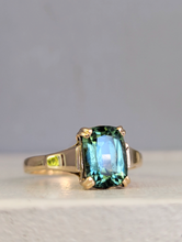 Load image into Gallery viewer, Bi-colour tourmaline in vintage 9ct yellow gold.
