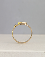 Load image into Gallery viewer, Serpent sapphire protection ring 9ct yellow gold
