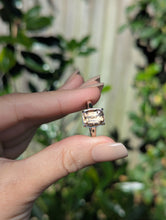Load image into Gallery viewer, Golden topaz and diamonds in vintage silver 925
