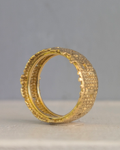 Load image into Gallery viewer, Authentic Andrew Grima 'Sticks &amp; Stones' ring 18ct yellow gold c1976
