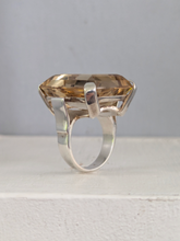 Load image into Gallery viewer, Majestic glowing citrine in heavy handmade sterling silver
