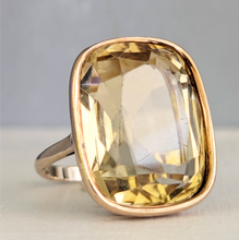 Load image into Gallery viewer, Impressive citrine cocktail ring 9ct yellow gold.
