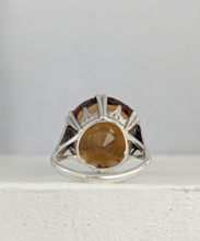 Load image into Gallery viewer, Gothic mid century whiskey citrine in sterling silver
