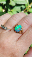 Load image into Gallery viewer, Australian Opal doublet c1930s rosey 9ct gold ring
