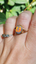 Load image into Gallery viewer, Australian Opal doublet c1930s rosey 9ct gold ring
