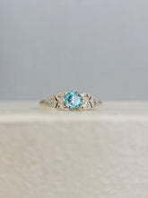 Load image into Gallery viewer, Early Australian 15ct band Joseph Lawrence Blue Zircon
