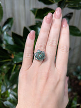 Load image into Gallery viewer, Vintage c1970s Silver Australian sapphire flower cluster
