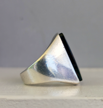 Load image into Gallery viewer, Large vintage German bloodstone signet in silver
