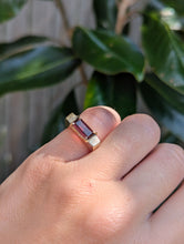 Load image into Gallery viewer, Modernist c1970 Garnet ring in 14ct
