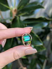 Load image into Gallery viewer, 1980s tourmaline and diamond ring in 9ct gold white gold
