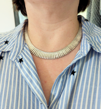 Load image into Gallery viewer, Vintage Italian sterling silver fringe necklace
