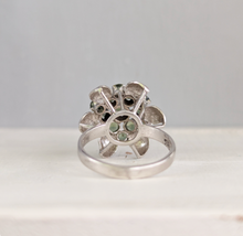 Load image into Gallery viewer, Vintage c1970s Silver Australian sapphire flower cluster
