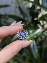 Load image into Gallery viewer, Handmade Art Deco ring with tanzanite in 10k
