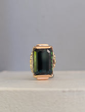 Load image into Gallery viewer, Incredible indicolite tourmaline ring c1940s 14ct
