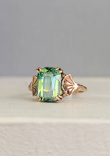 Load image into Gallery viewer, The Aphrodite tourmaline in c1930s rosey 9ct gold setting
