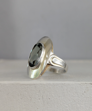 Load image into Gallery viewer, Mid century German oval shield spinel in 835 silver
