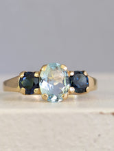 Load image into Gallery viewer, Tranquil vintage trilogy ring in 9ct yellow gold
