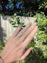 Load image into Gallery viewer, Golden topaz and diamonds in vintage silver 925
