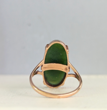 Load image into Gallery viewer, Victorian Nephrite Jade in 9ct Rose gold.
